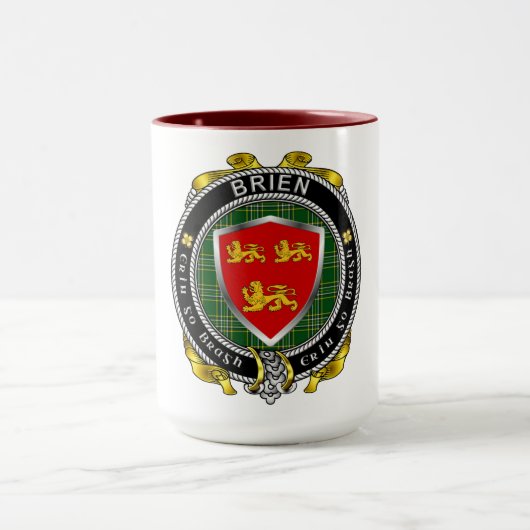 Brien/Bryan Irish Shield Combo Tasse 15oz (Zentrum)