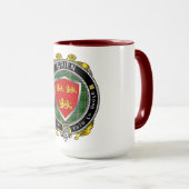 Brien/Bryan Irish Shield Combo Tasse 15oz (VorderseiteRechts)