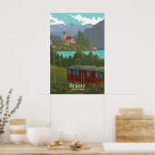 Brienz Schweiz Reiseplakat Poster (Küche)