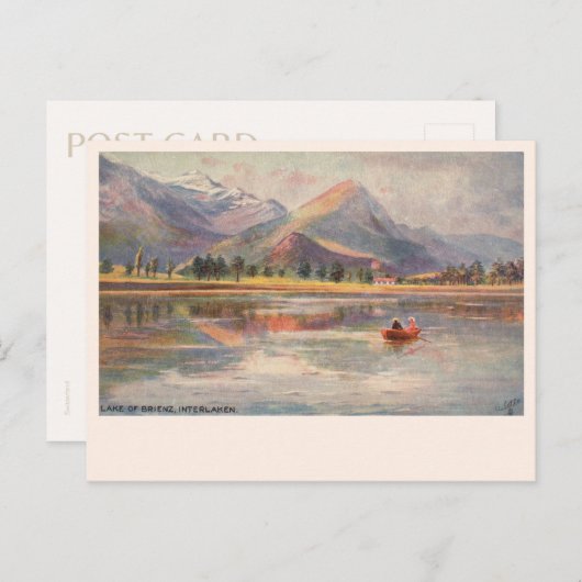 Brienzer Wasserfarbensee Schweiz Postkarte (Vorne/Hinten)