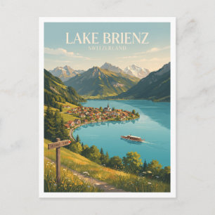 Brienzersee und Iseltwald Schweiz Postkarte
