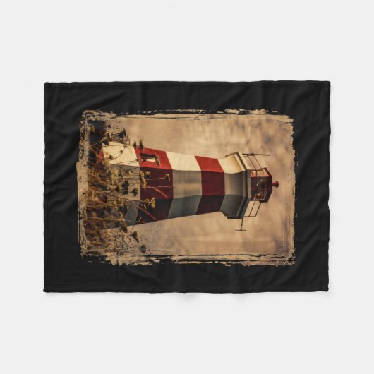 Brier Island Western Lighthouse Fleecedecke (Vorderseite (Horizontal))