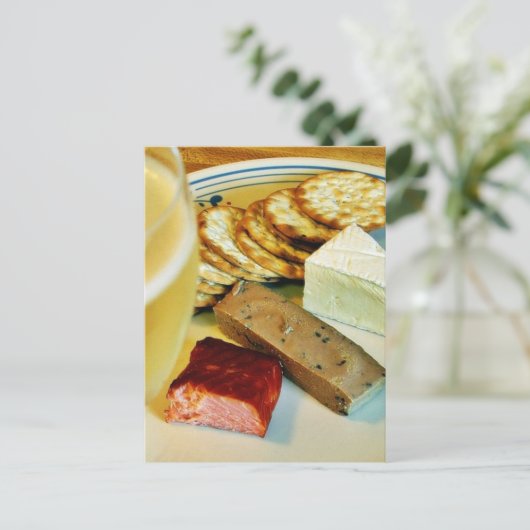 Briese Cheese Lachs Geräucherte Pate Crackers Cham Postkarte (Stehend Vorderseite)