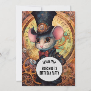 Briesnout Steampunk Tier Benutzerdefinierter Name Einladung