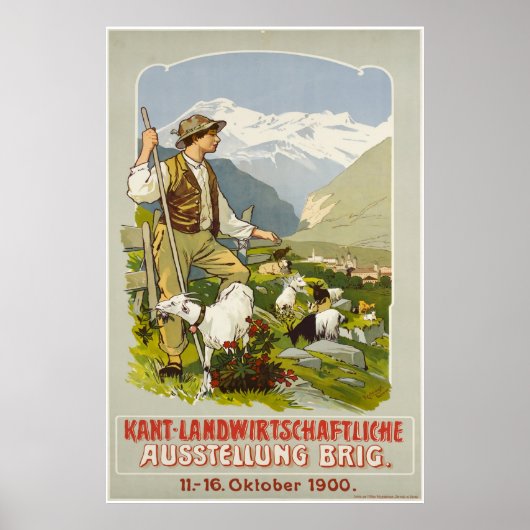 Brig, Kant-Landwirtschaftlicher Poster (Vorne)