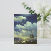 Brig Merkur nach dem Sieg über türkische Schiffe. Postkarte (Stehend Vorderseite)