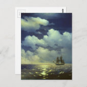 Brig Merkur nach dem Sieg über türkische Schiffe. Postkarte (Vorne/Hinten)