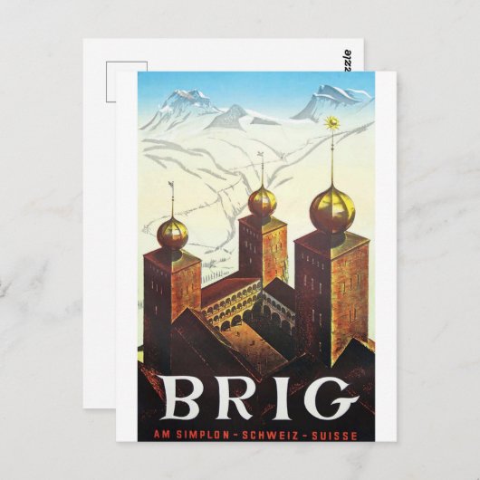 Brig Postkarte (Vorne/Hinten)