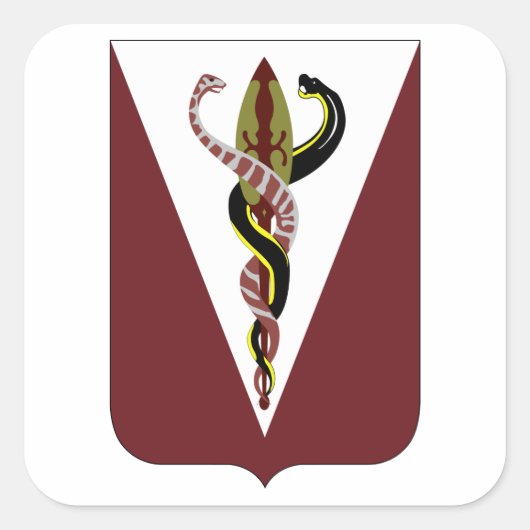 Brigade-Unterstützungsbataillon Quadratischer Aufkleber (Vorderseite)