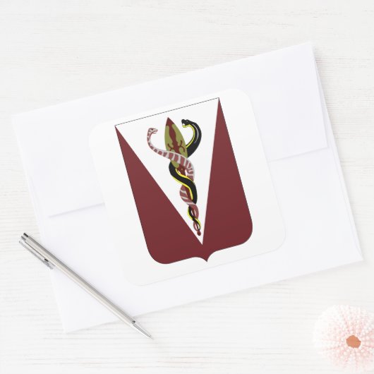 Brigade-Unterstützungsbataillon Quadratischer Aufkleber (Umschlag)