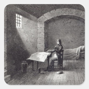Brigadegeneral Bonaparte im Gefängnis Quadratischer Aufkleber