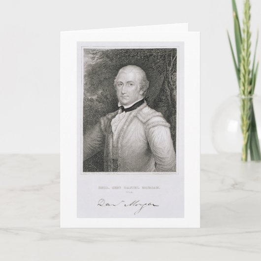 Brigadegeneral-Daniel Morgan (1736-1802) engrav Karte (Vorderseite)