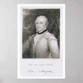 Brigadegeneral Daniel Morgan (1736-1802) Grav Poster (Vorne)
