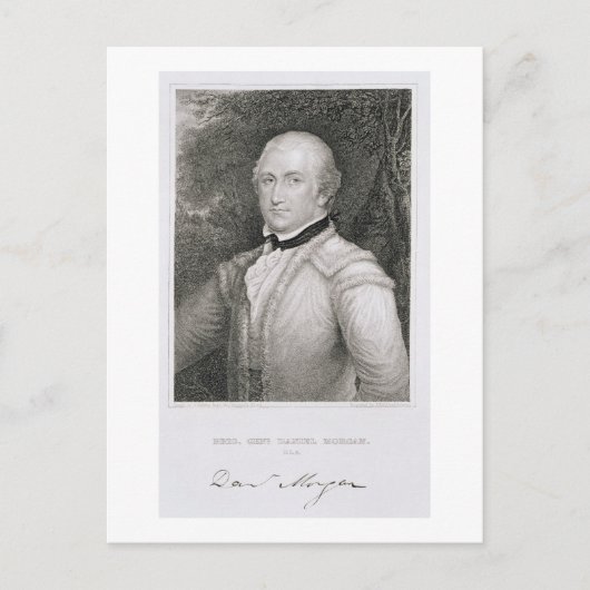 Brigadegeneral Daniel Morgan (1736-1802) Grav Postkarte (Vorderseite)