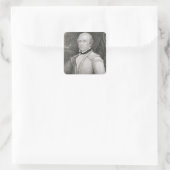 Brigadegeneral Daniel Morgan (1736-1802) Grav Quadratischer Aufkleber (Tasche)