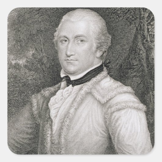 Brigadegeneral Daniel Morgan (1736-1802) Grav Quadratischer Aufkleber (Vorderseite)