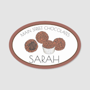 Brigadeiro Brazilian Chocolate Candy Bake Sale Namensschild