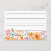 Brigaderezept für handgemalte Boho-Flora-Wasserfar Begleitkarte (Rückseite)
