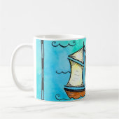 Brigantine-Piraten-Segeln-Schiffs-Tasse Kaffeetasse (Links)