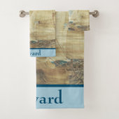 Brigantine Sailboat & Seagulls Badhandtuch Set (Insitu)