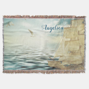 Brigantine Sailboat & Seagulls Decke