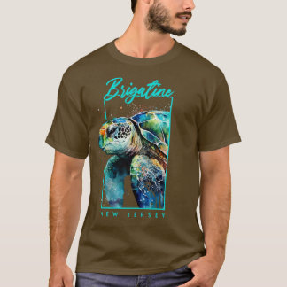 Brigatine New Jersey Wasserfarbe Meer Schildkröte T-Shirt