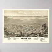 Brigham City, ABER Panoramablick - 1875 Poster (Vorne)