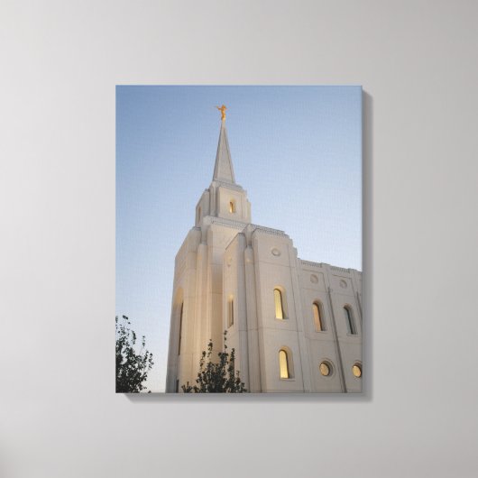 Brigham City Utah Temple #2 LDS Wall Art Leinwand (Vorderseite)