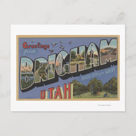 Brigham, UtahLarge Letter ScenesBrigham, ABER Postkarte (Vorderseite)