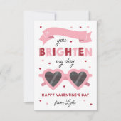 Brighed My Day Kids Classroom Valentinstag Card Einladung (Vorderseite)