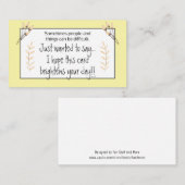Brighed your Day Yellow Floral Kindness Cards Visitenkarte (Vorne/Hinten)