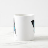 Brighly Hued Blue Butterfly Kaffeetasse (Mittel)