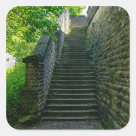 Brighouse Steps - West Yorkshire Quadratischer Aufkleber