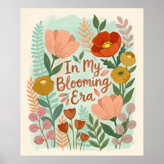 Bright Abstract Flower Botanical Art,Spring floral Poster (Vorne)