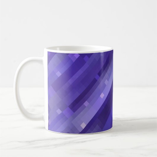 Bright abstract mosaic violet background with glos kaffeetasse (Links)
