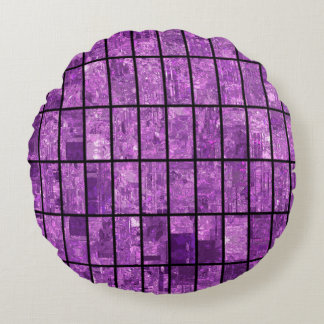 Bright abstract mosaic violet background with glos rundes kissen