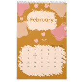 Bright Abstract Pastel Flowers Kalender (Feb 2027)