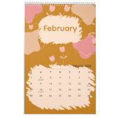 Bright Abstract Pastel Flowers Kalender (Feb 2026)