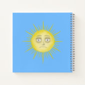 Bright Abstract Sun Art Notizblock (Rückseite)