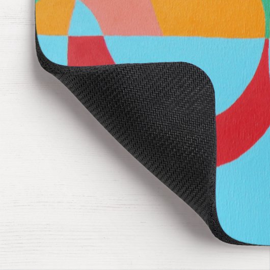 Bright Abstract Treble Clef Mousepad (Ecke)