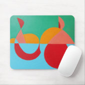Bright Abstract Treble Clef Mousepad (Mit Mouse)
