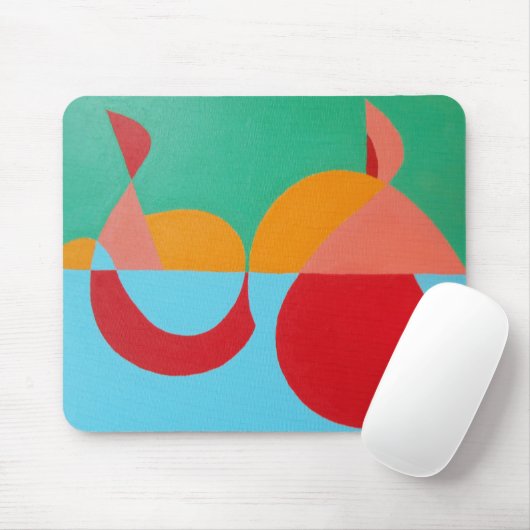 Bright Abstract Treble Clef Mousepad (Mit Mouse)