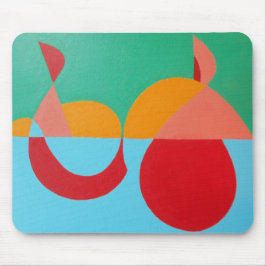 Bright Abstract Treble Clef Mousepad