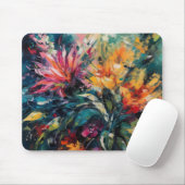 BRIGHT ABSTRACT WATERCOLOR FLOWERS MOUSEPAD (Mit Mouse)