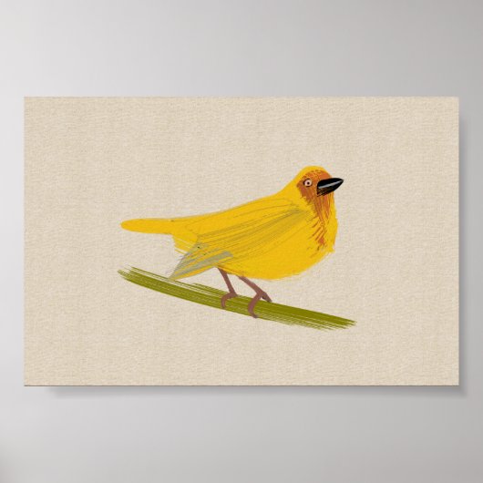 Bright African Bird Weaver Poster (Vorne)
