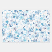 Bright Airy Blue Summer Floral Pattern Geschenkpapier Set (Vorderseite 2)