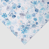 Bright Airy Blue Summer Floral Pattern Seidenpapier (Ausschnitt)