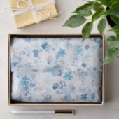 Bright Airy Blue Summer Floral Pattern Seidenpapier (Geschenk)