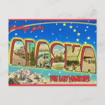 Bright Alaska Vintage Postcard 