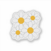 Bright and Bold Daisy Aufkleber (Vorderseite)